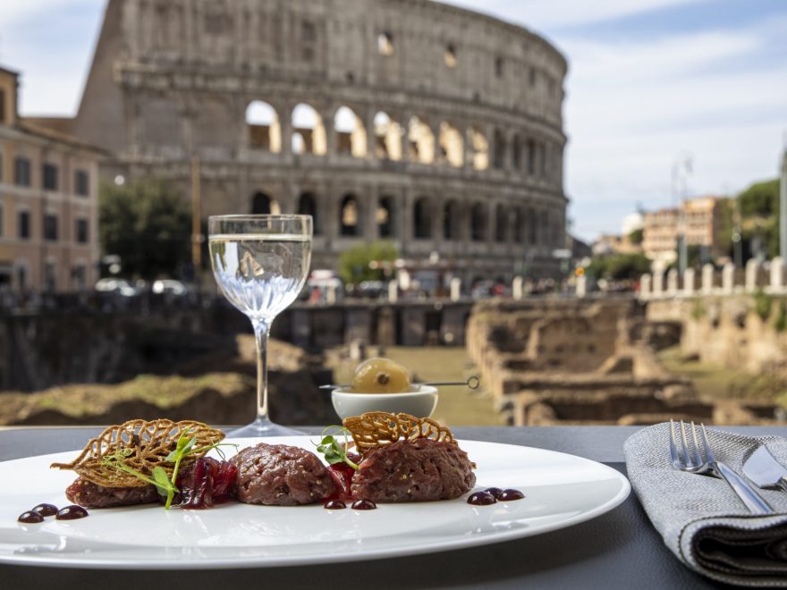 Aperitivo terrazza vista Roma